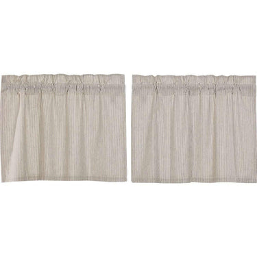 Hatteras Seersucker Blue Ticking Stripe Tier Set of 2 L24xW36 VHC Brands - The Fox Decor